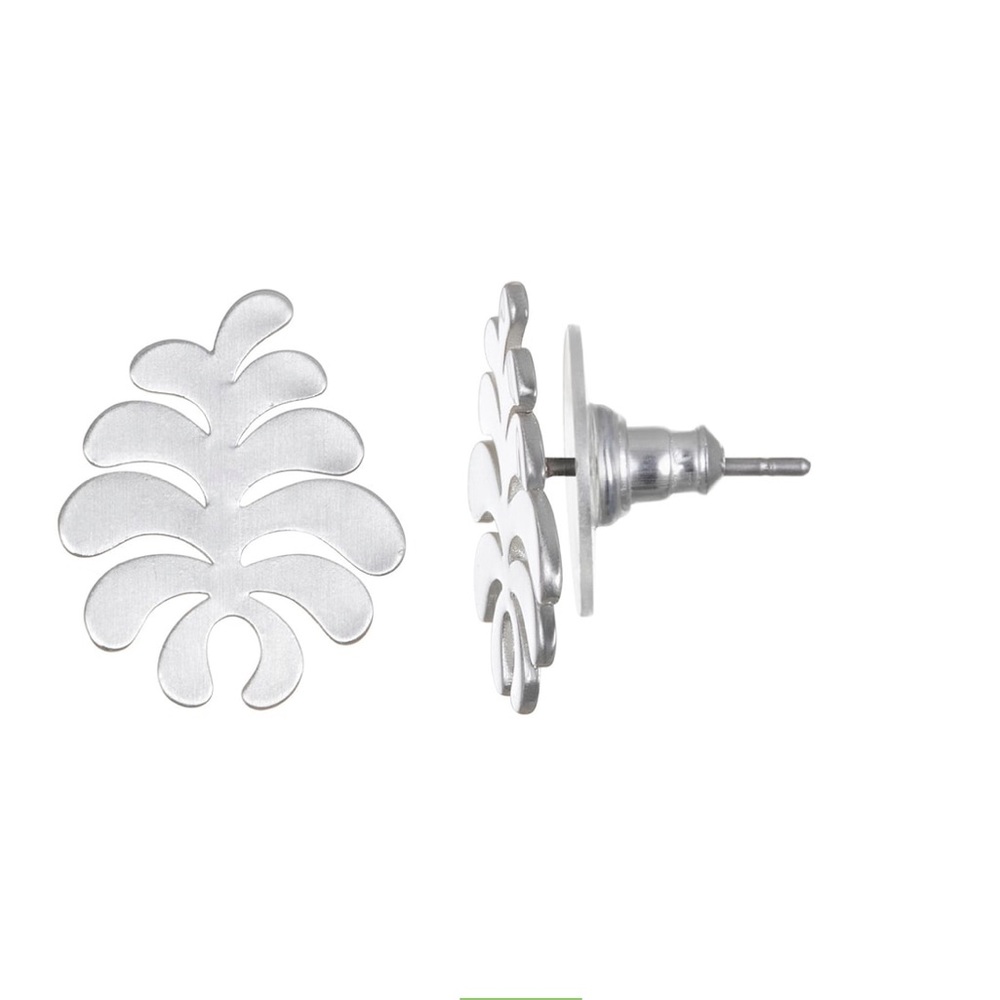 LC Lauren Conrad Silver Tone Fern Nickel Free - Picture 1 of 4